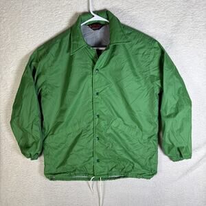 Vintage Pla-Jac Dunbrooke Jacket Mens Medium Green Lined USA Made Coach 80s 90s